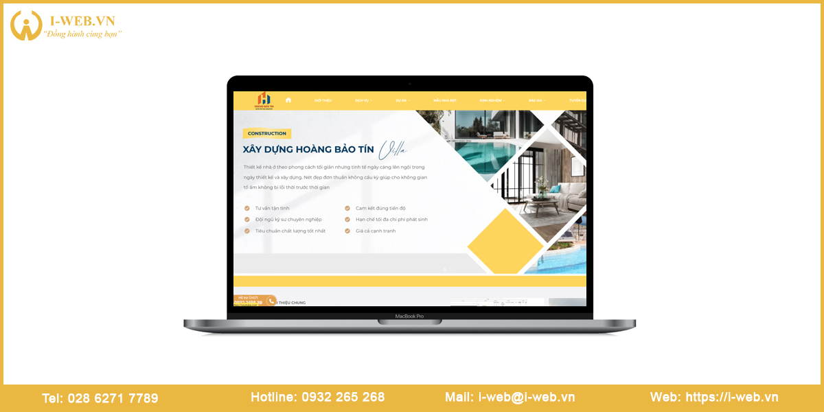 Mẫu thiết kế web xây dựng