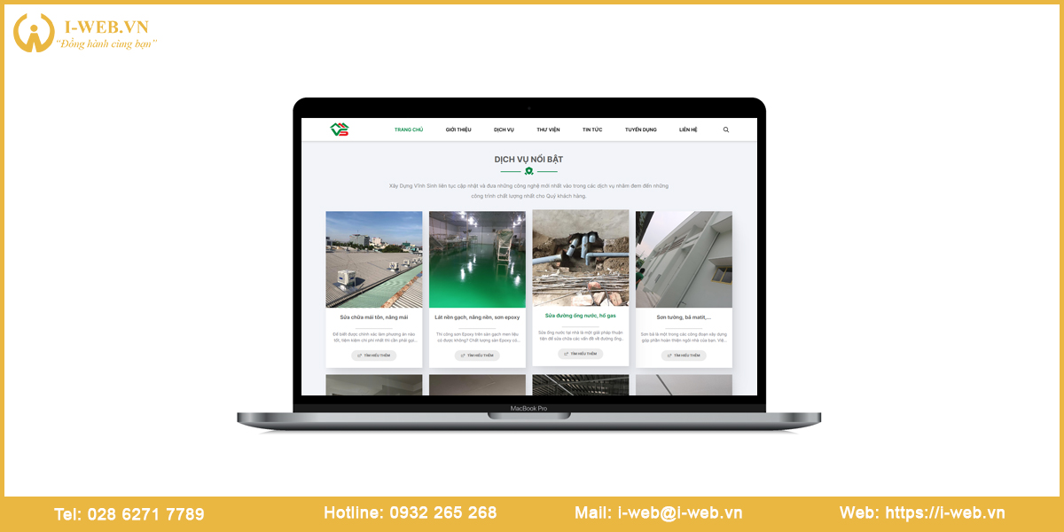 Mẫu thiết kế web xây dựng