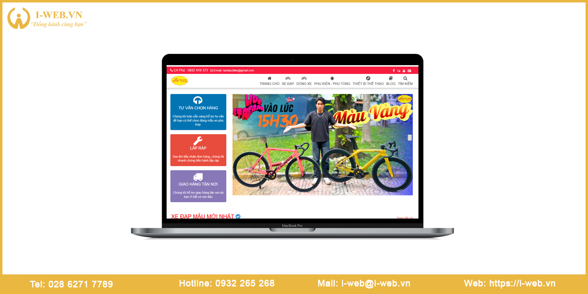 Mẫu web bán xe đạp