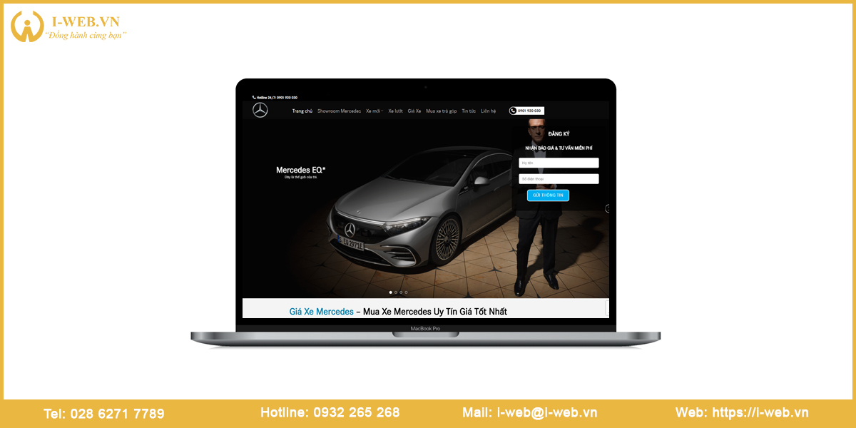 Mẫu website bán xe hơi
