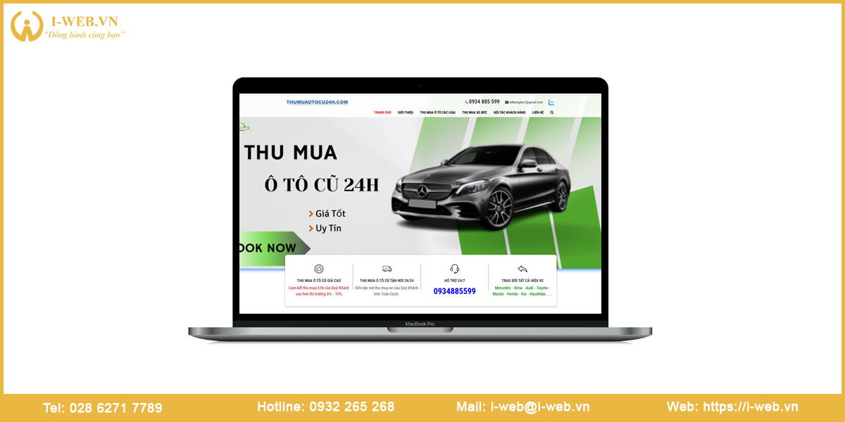 Mẫu website bán xe hơi