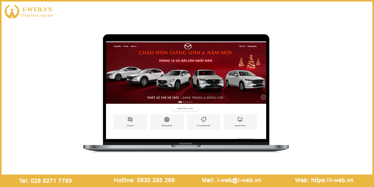 Mẫu website bán xe hơi