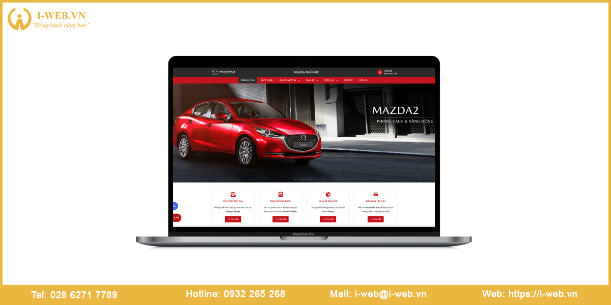 Mẫu website bán xe hơi