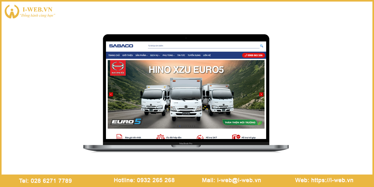 Mẫu website xe tải