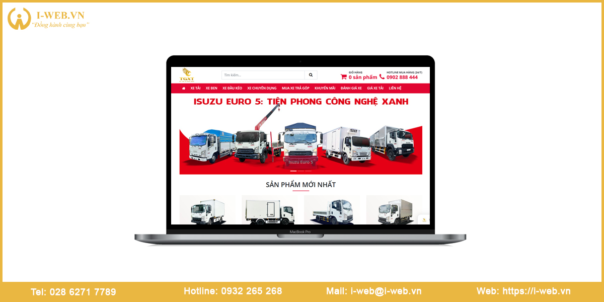 Mẫu website xe tải