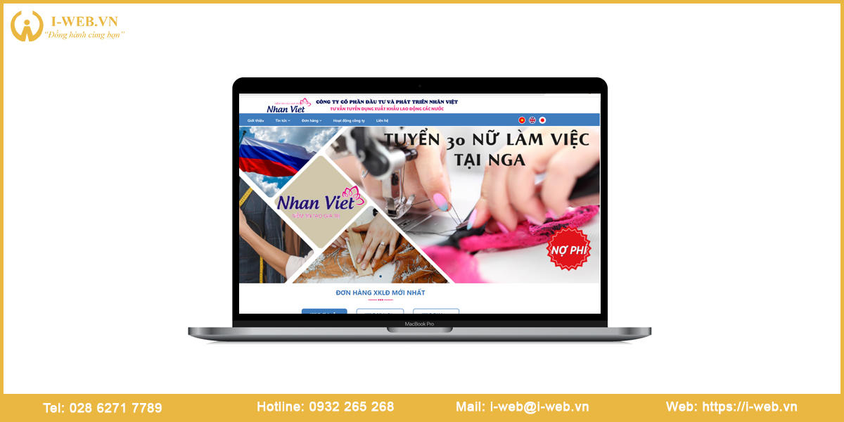 Mẫu website xuất khẩu lao động