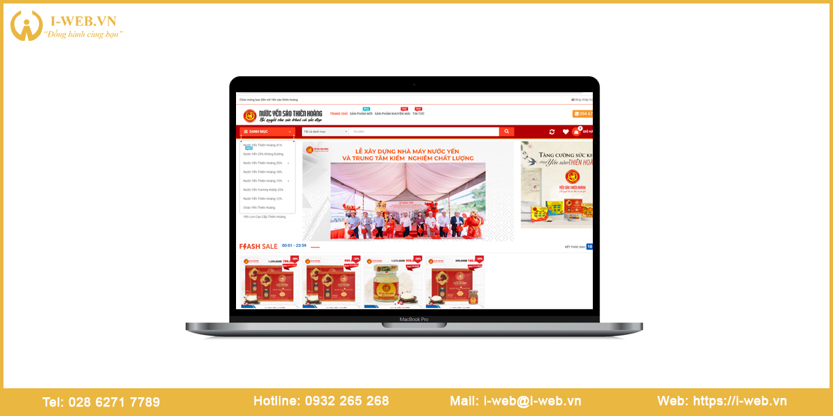 Mẫu website yến sào