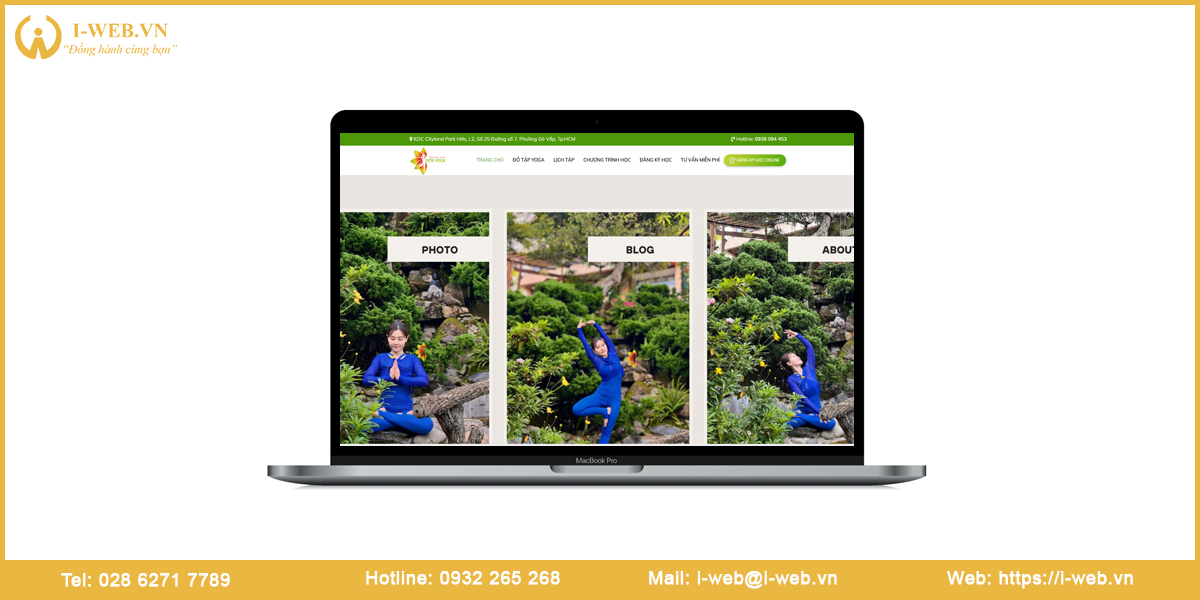 Mẫu website yoga