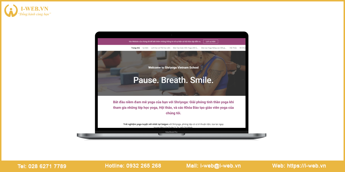 Mẫu website yoga