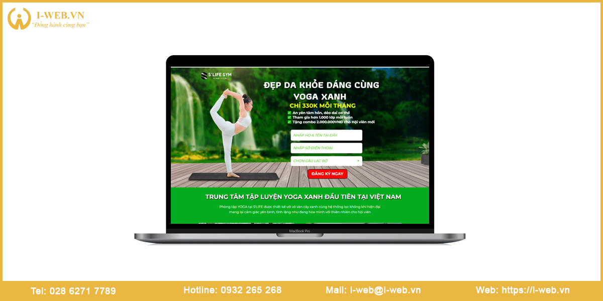 Mẫu website yoga