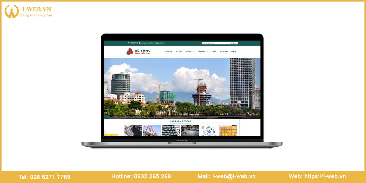 Mẫu website bê tông tươi