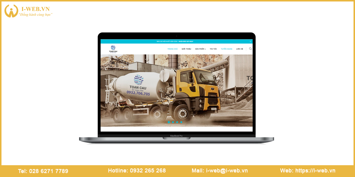 Mẫu website bê tông tươi