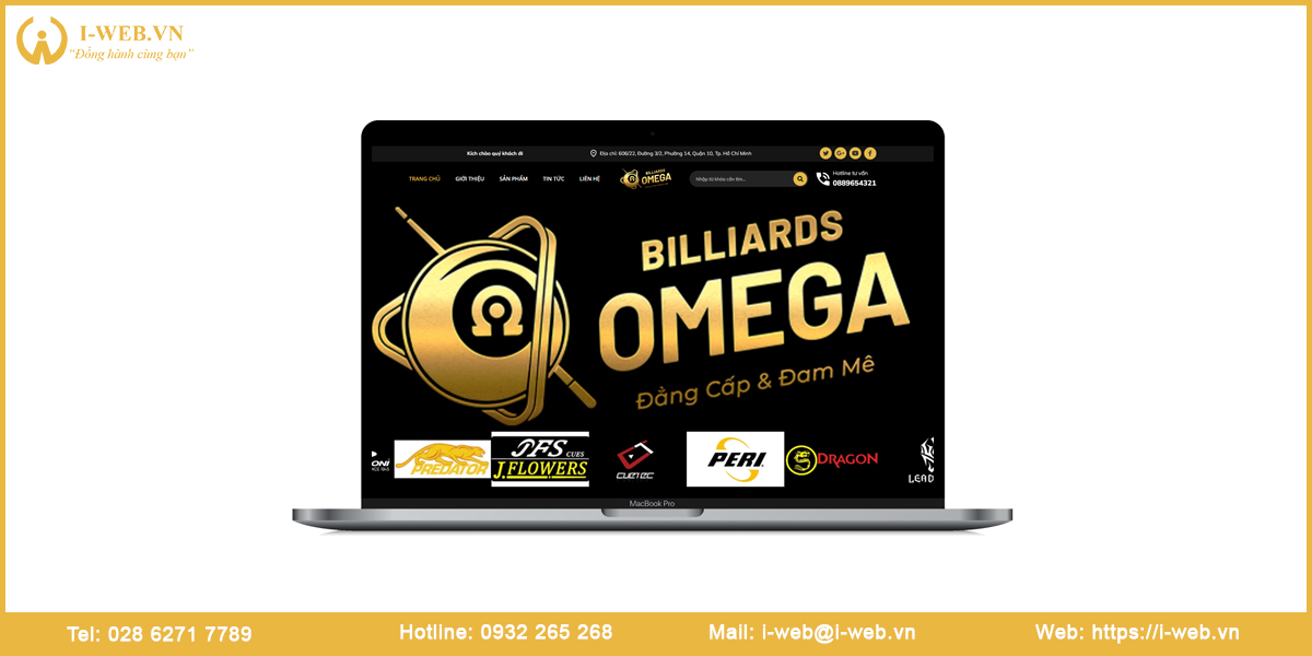 Mẫu website billiards