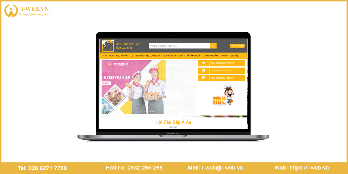 Mẫu website dạy nấu ăn