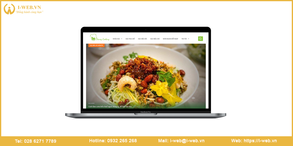 Mẫu website dạy nấu ăn