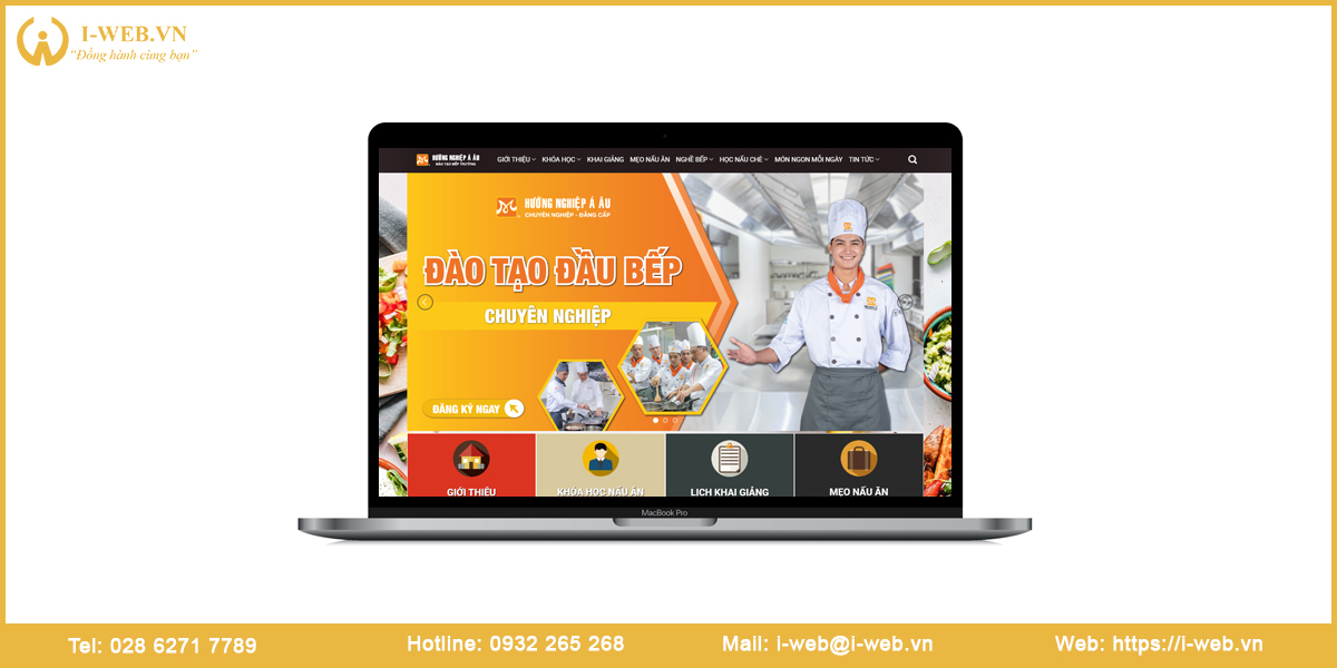 Mẫu website dạy nấu ăn