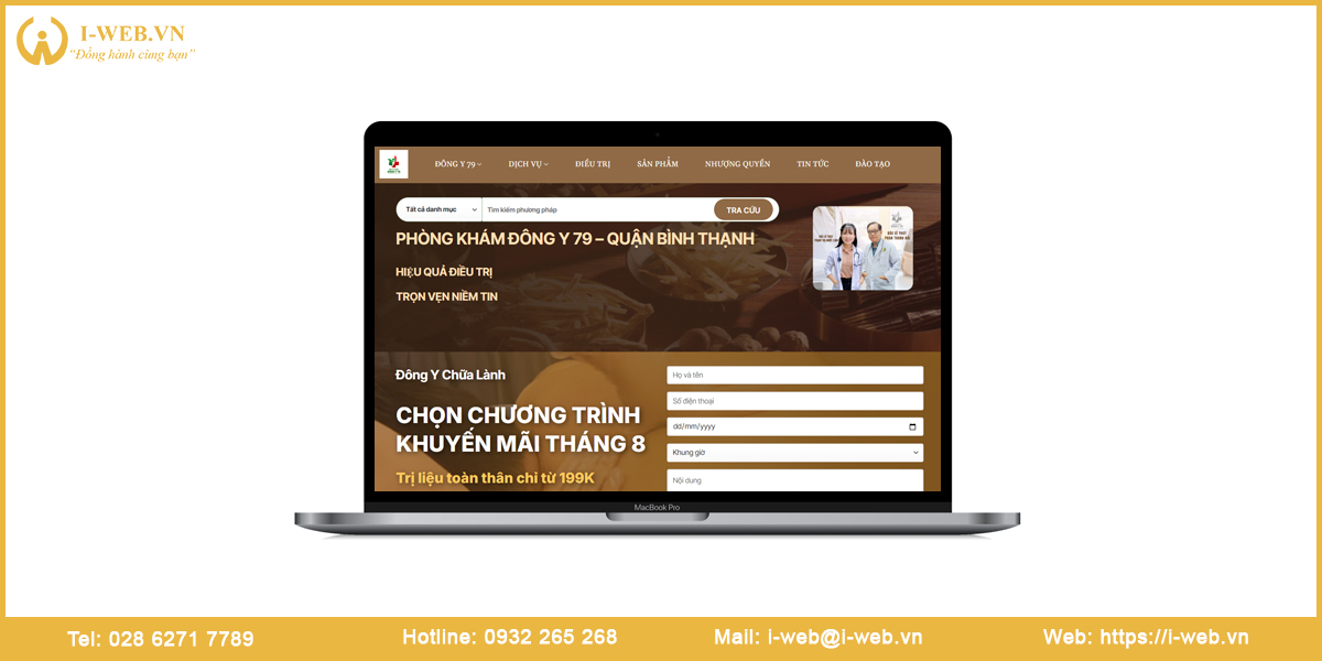 Mẫu website đông y