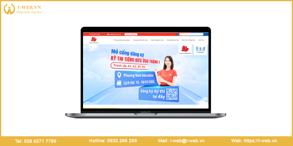 Mẫu web du học