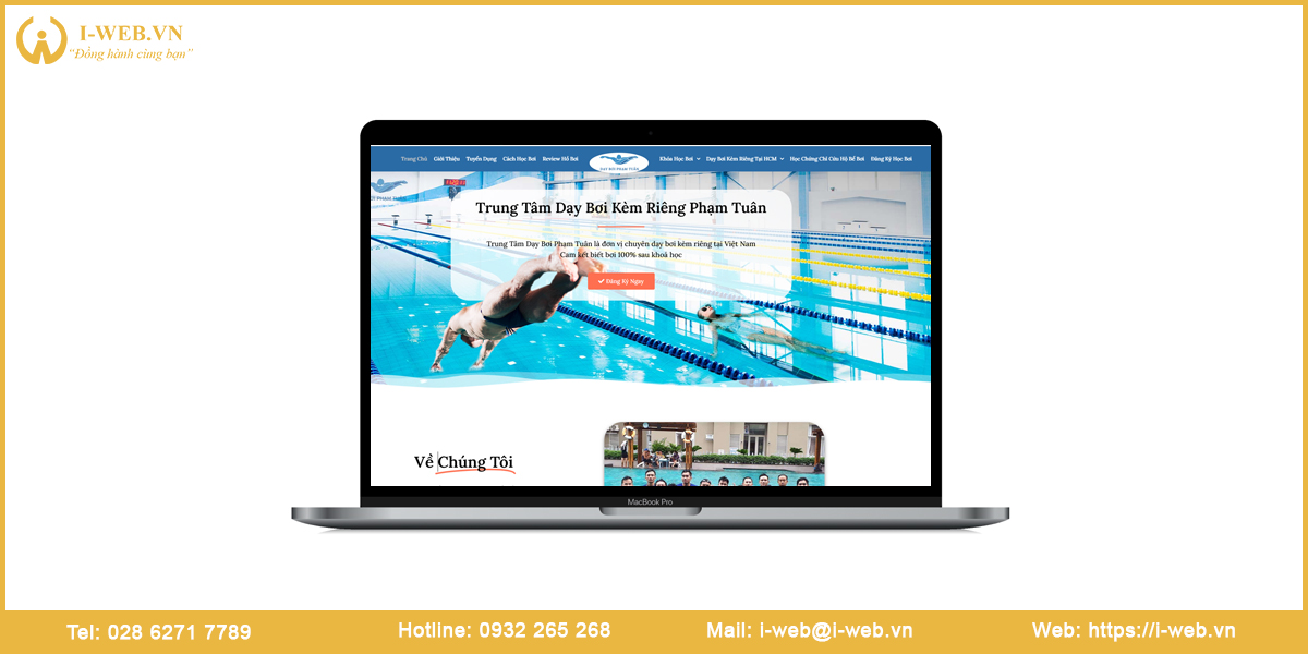 Mẫu website hồ bơi