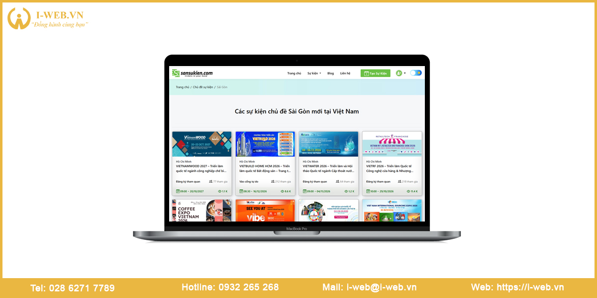 Mẫu website hội chợ