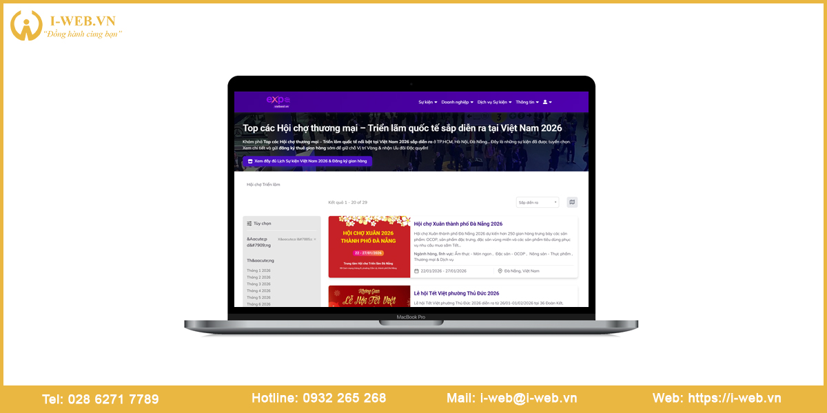 Mẫu website hội chợ