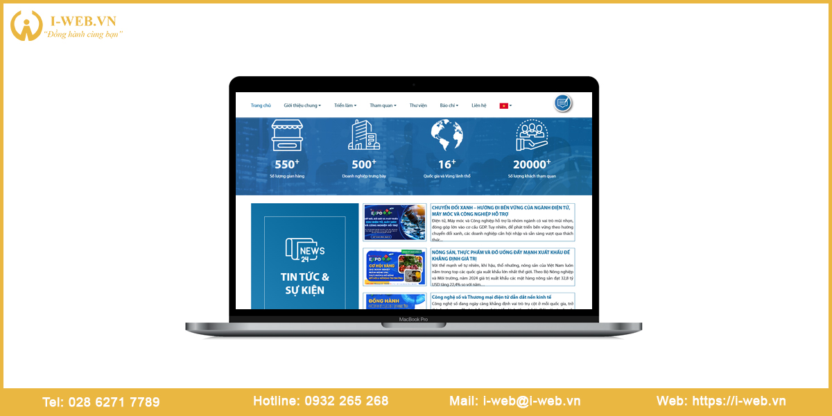 Mẫu website hội chợ