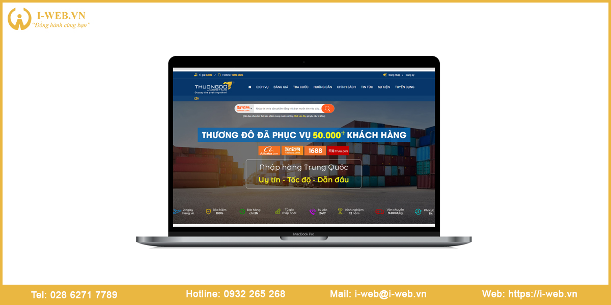 Mẫu website nhập hàng Trung