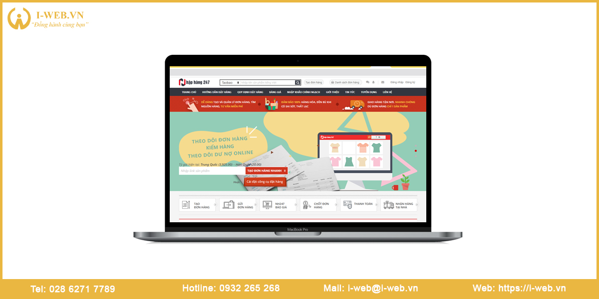 Mẫu website nhập hàng Trung