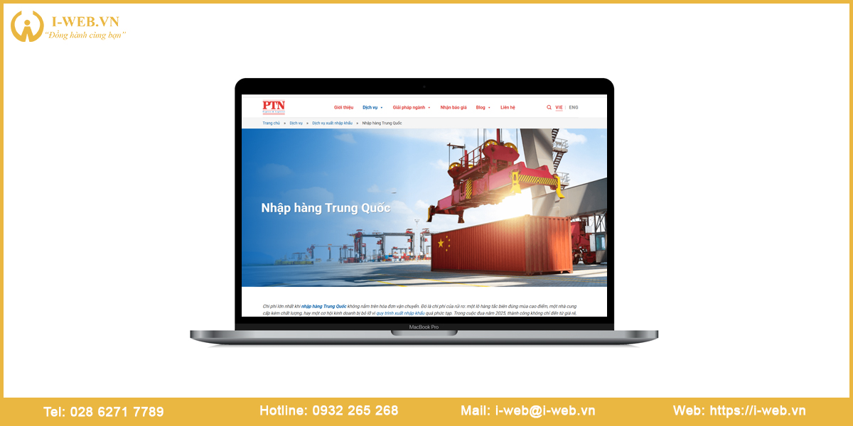 Mẫu website nhập hàng Trung