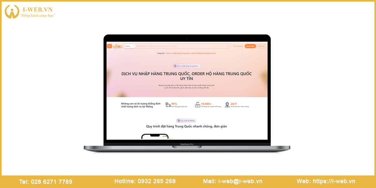 Mẫu website nhập hàng Trung