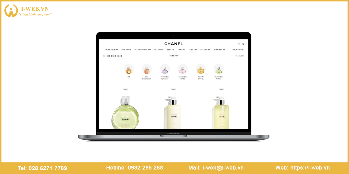 Mẫu website nước hoa