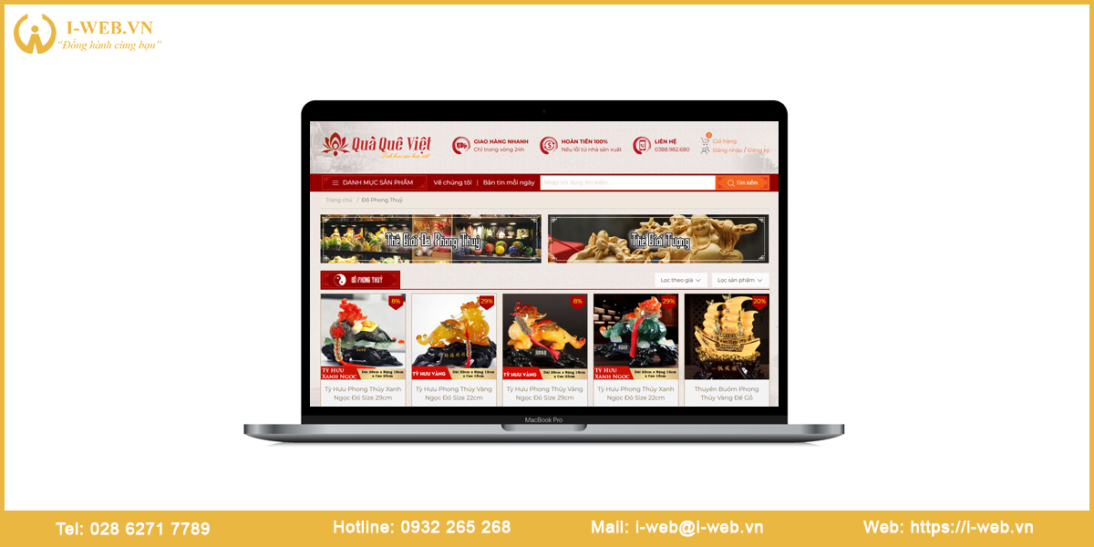Mẫu website phong thủy