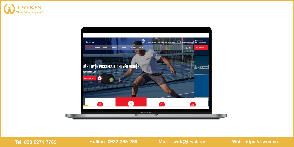 Mẫu website pickleball