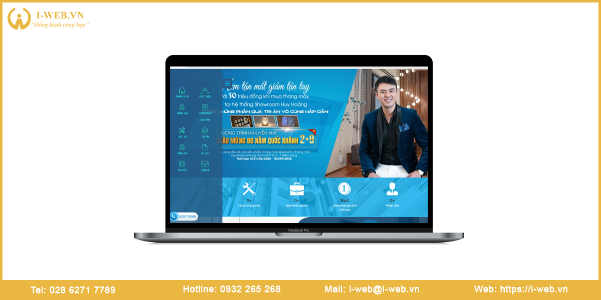 Mẫu website thang máy