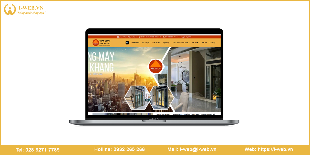 Mẫu website thang máy