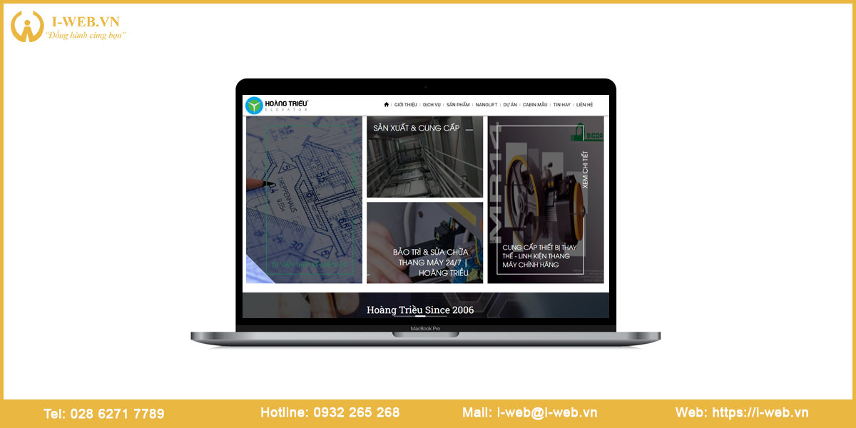 Mẫu website thang máy