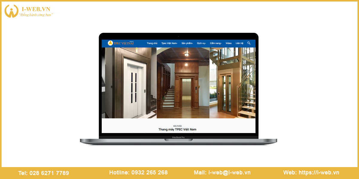 Mẫu website thang máy
