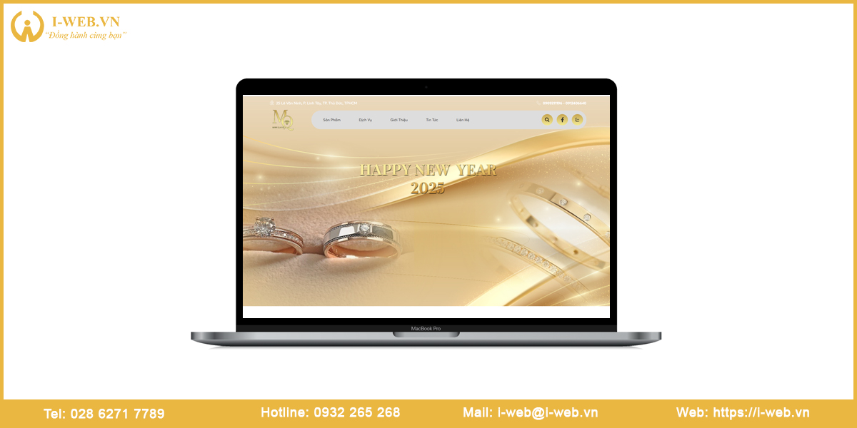 Mẫu website tiệm vàng