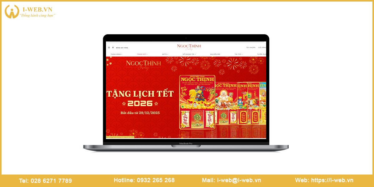 Mẫu website tiệm vàng