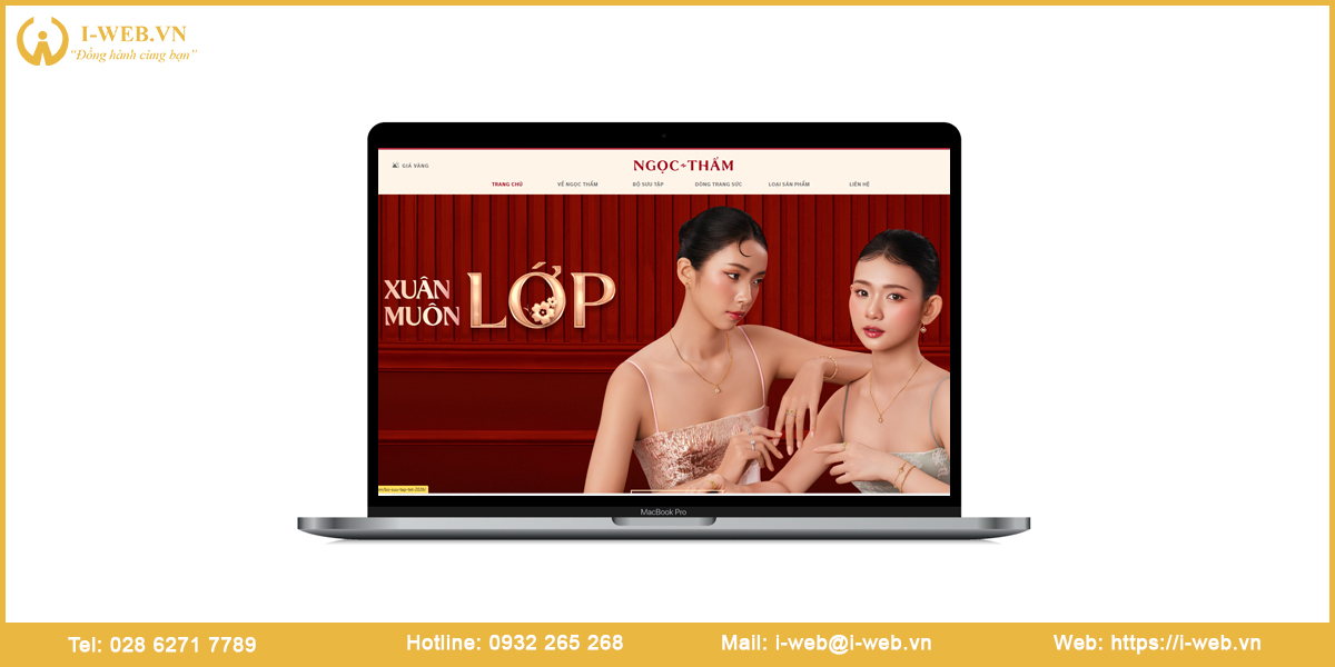 Mẫu website tiệm vàng