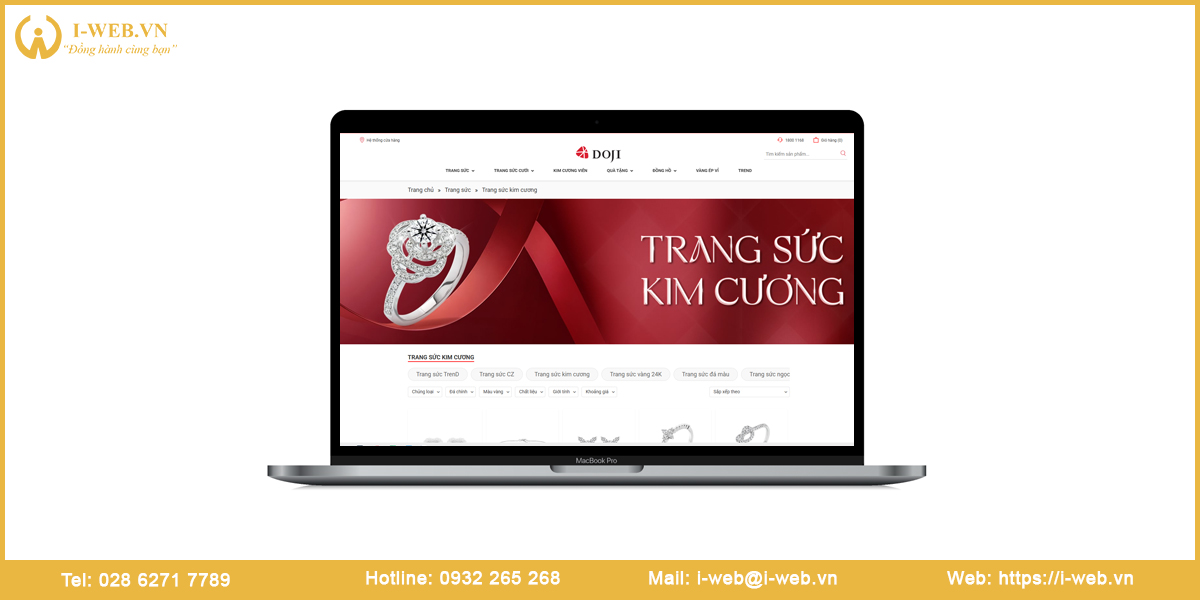 Mẫu web trang sức