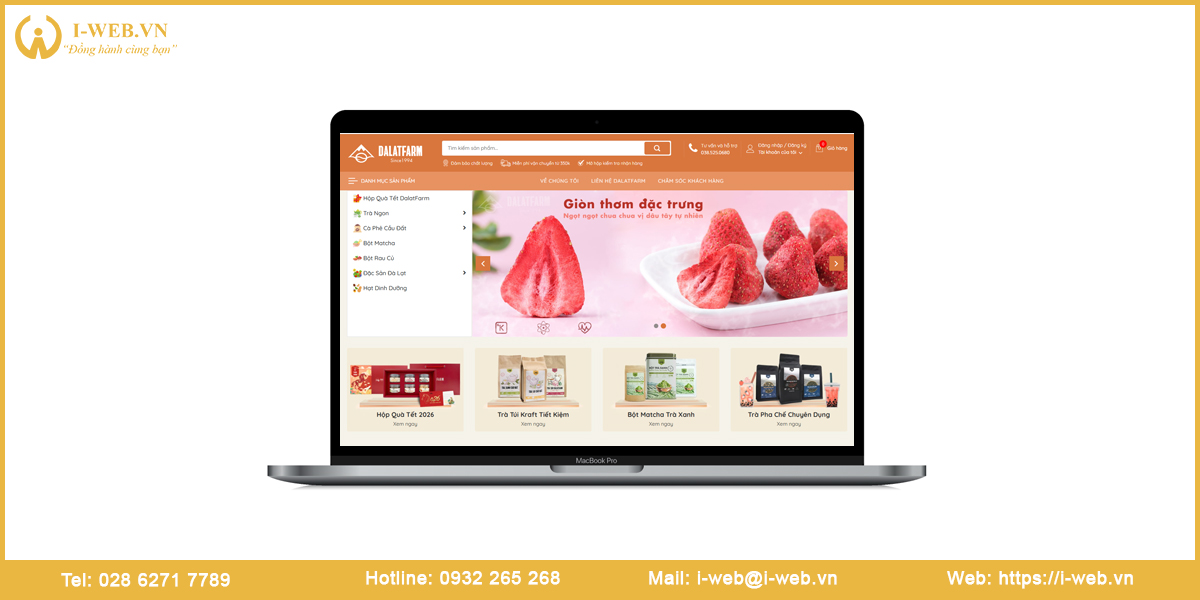 Mẫu website trang trại