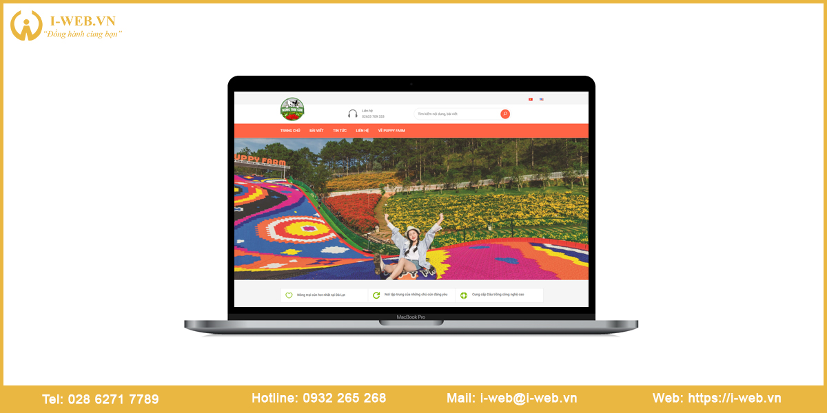 Mẫu website trang trại
