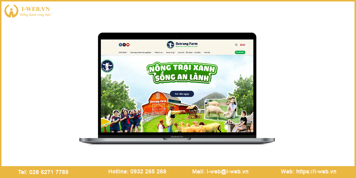 Mẫu website trang trại