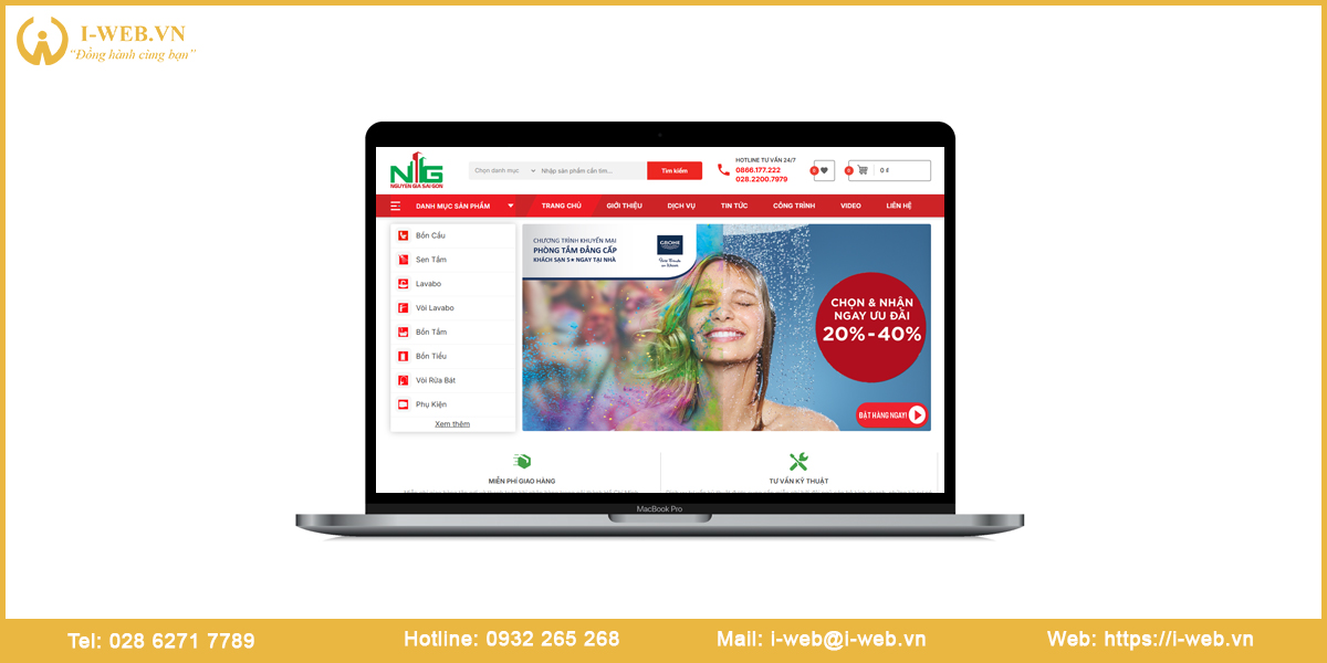 Mẫu thiết kế web xuất nhập khẩu