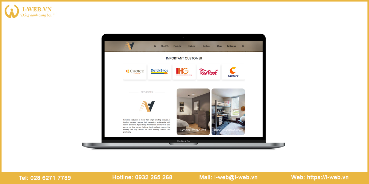 Mẫu thiết kế web xuất nhập khẩu