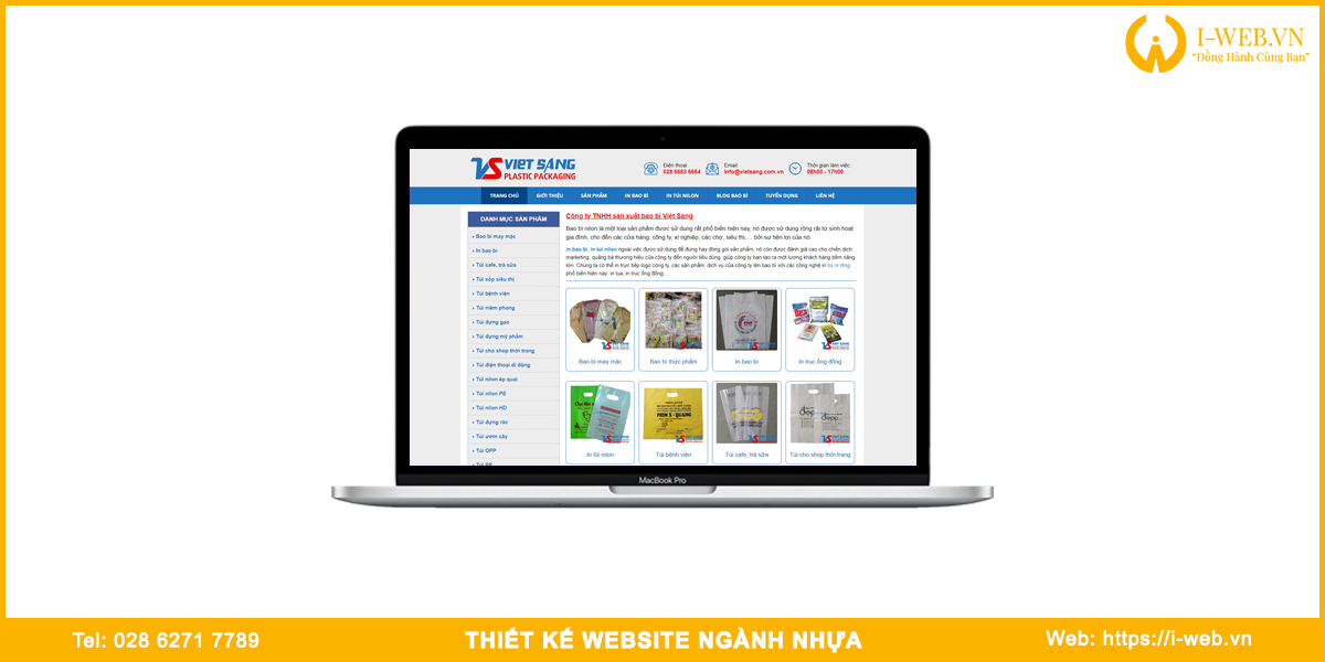 Mẫu web ngành nhựa