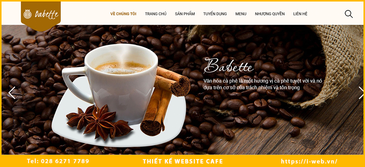 Lưu ý thiết kế web cafe
