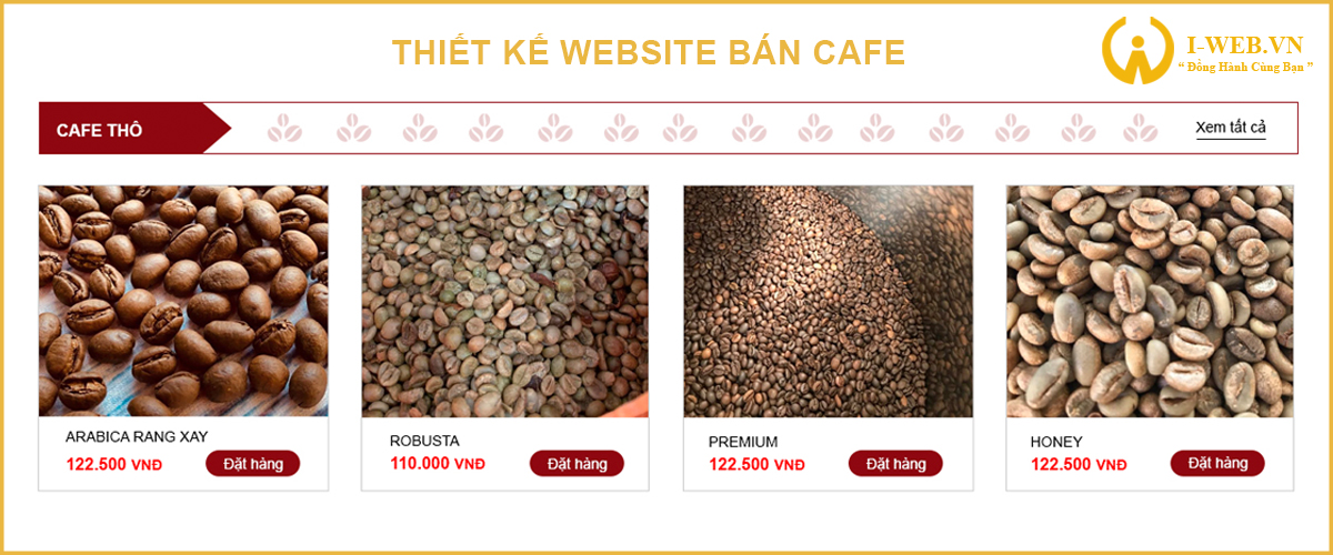 thiết kế website bán cafe