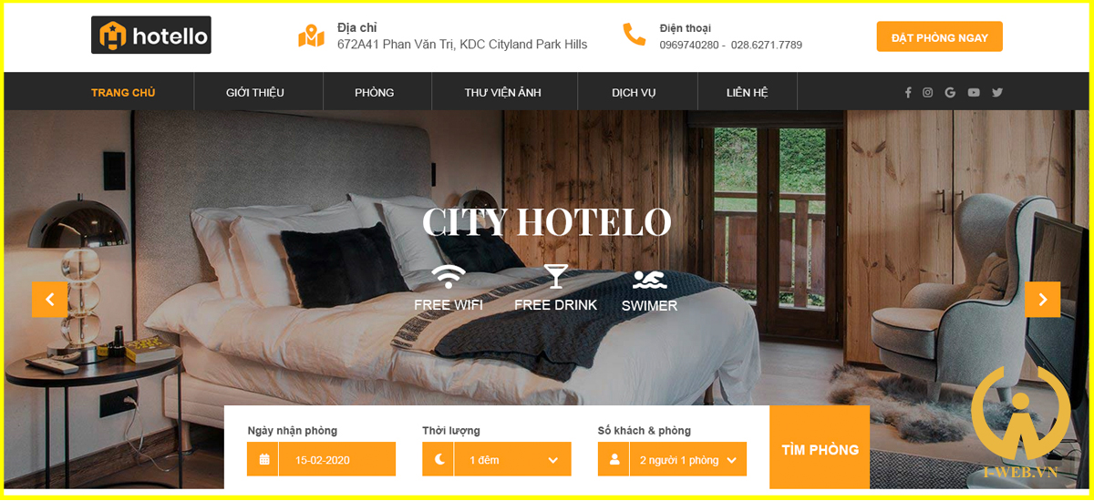 thiết kế web khách sạn